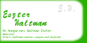 eszter waltman business card